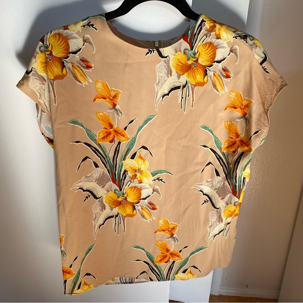 & other stories tropical floral blouse